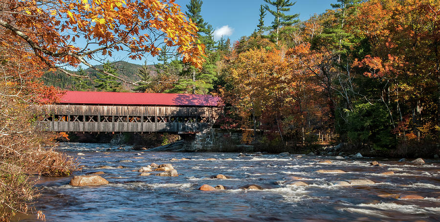 Covered Bridge over Swift River - White Mountain Region   Photograph by Photos by Thom