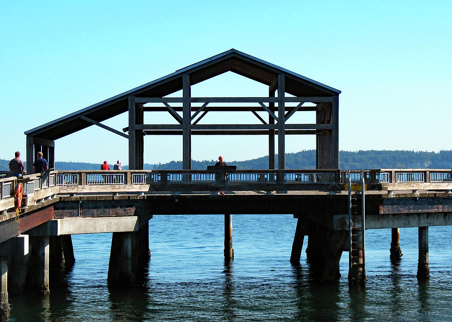 Architecture Photograph - Covered Pier at Port Townsend by Connie Fox