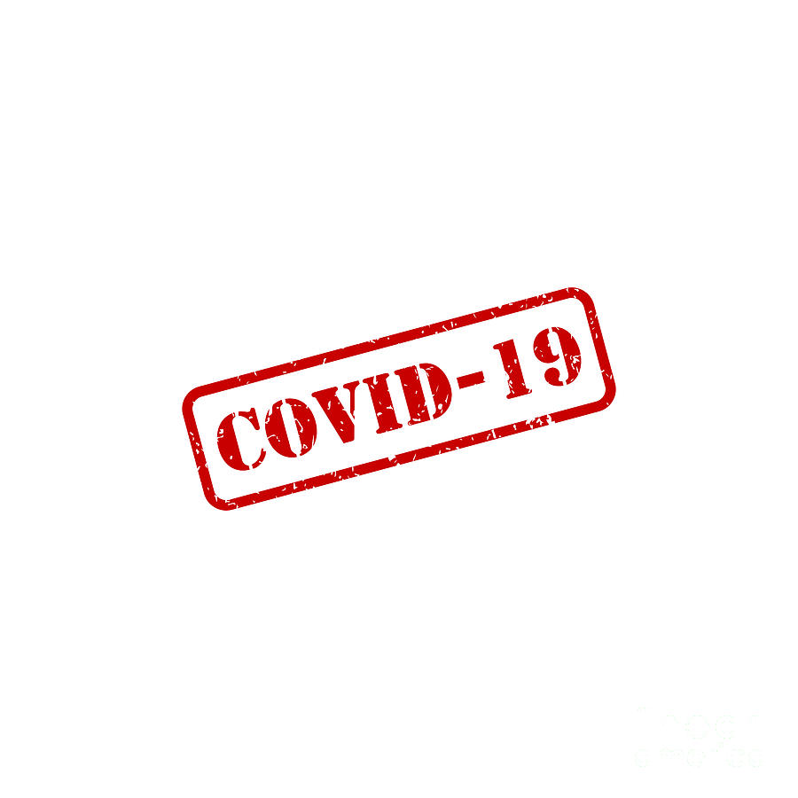 COVID-19 Coronavirus Rubber Stamp Vector Digital Art by THP Creative