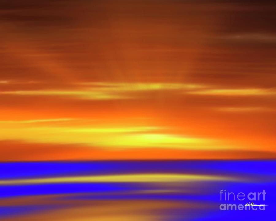 Sunrise Painting - Covid Sunrise 26 by Jack Bunds Sunrise Painting - Covid Sunrise 26 by Jack Bunds