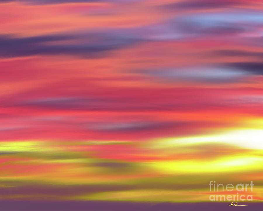Sunrise Painting - Covid Sunset 25 by Jack Bunds Sunrise Painting - Covid Sunset 25 by Jack Bunds
