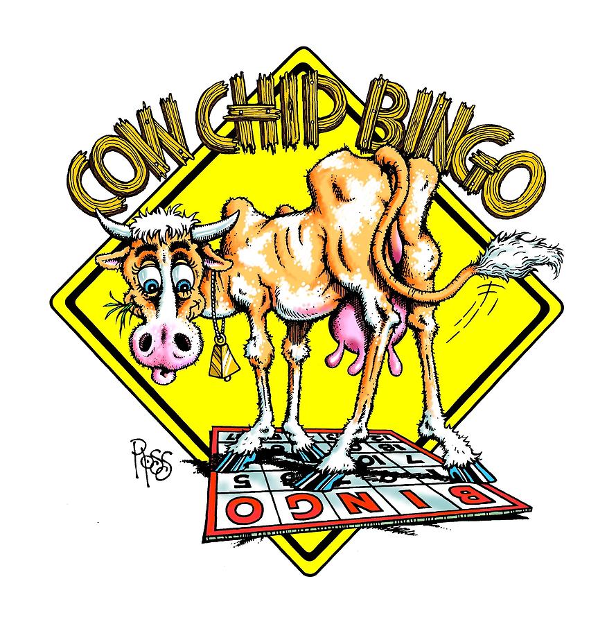 Cow Chip Bingo Digital Art by Scott Ross