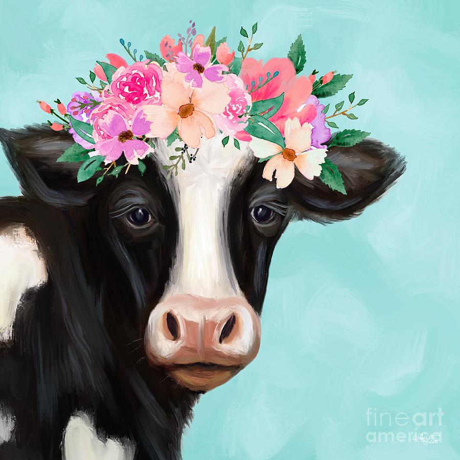 Cow Painting by Elizabeth Robinette Tyndall