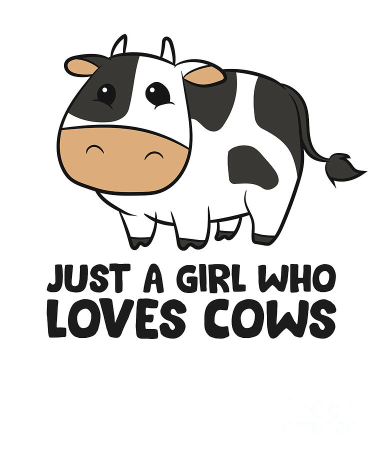 Cow Girl Just A Girl Who Loves Cows Tapestry Textile By Eq Designs