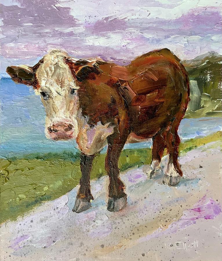 Cow Painting by Margaret Elliott