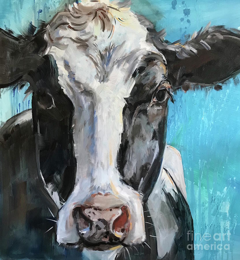 Cow Painting Painting by Maria Reichert