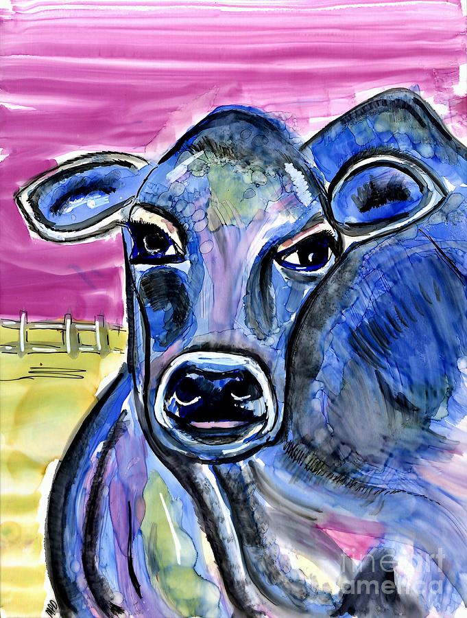 Cow Pop Painting Painting by Patty Donoghue