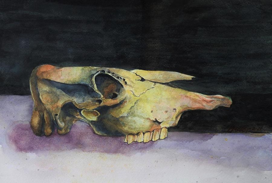 Cow Skull Painting by Marcus Moller