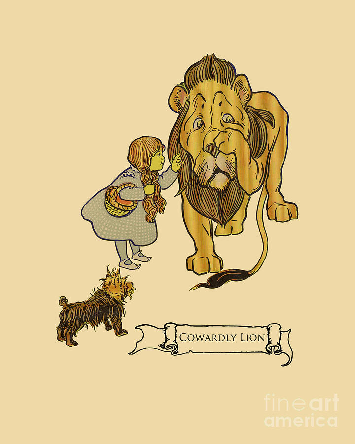 The Wizard Of Oz Digital Art - Cowardly Lion of Oz by Madame Memento