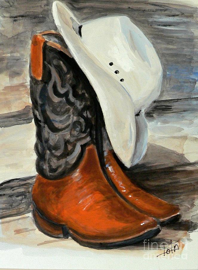 Cowboy 2025 boots painting