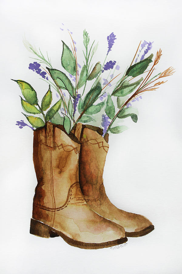 Cowboy best sale boots painting