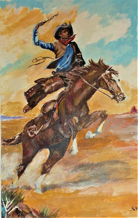 Cowboy Challenge Painting by Al Brown