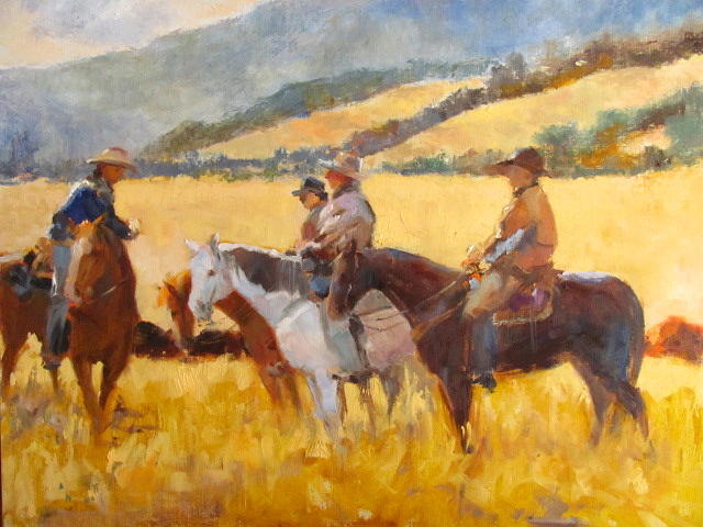 Cowboy Conference Painting by Robin Roberts | Fine Art America