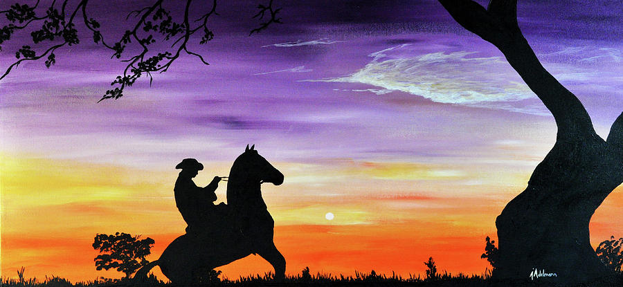 Cowboy Country Painting by Jessie Adelmann