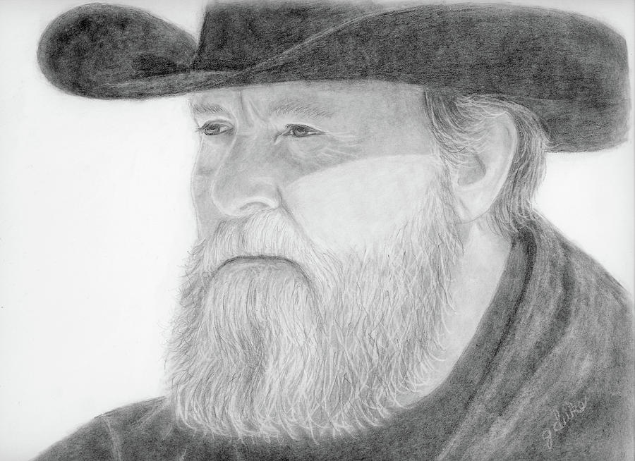 Cowboy Drawing by Gerri Duke