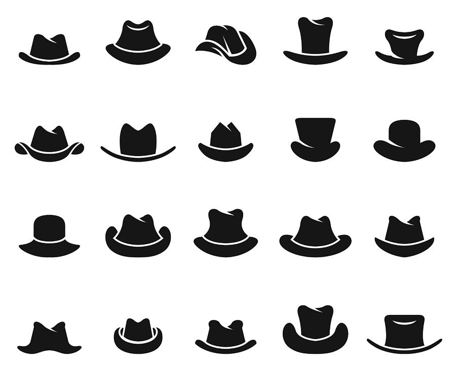 Cowboy hat vector set Drawing by DivVector