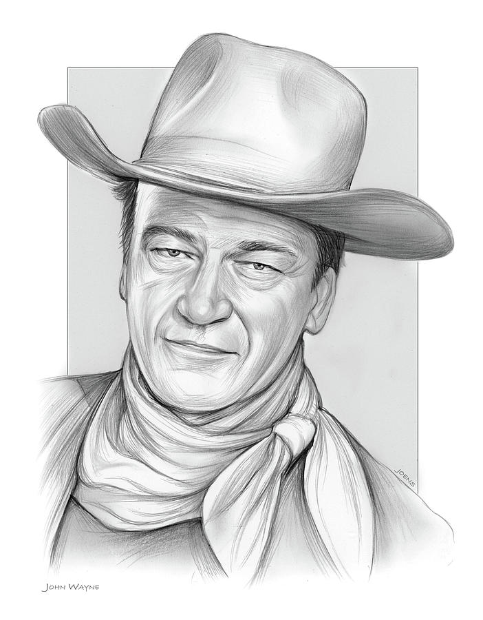 cowboy John Wayne Drawing