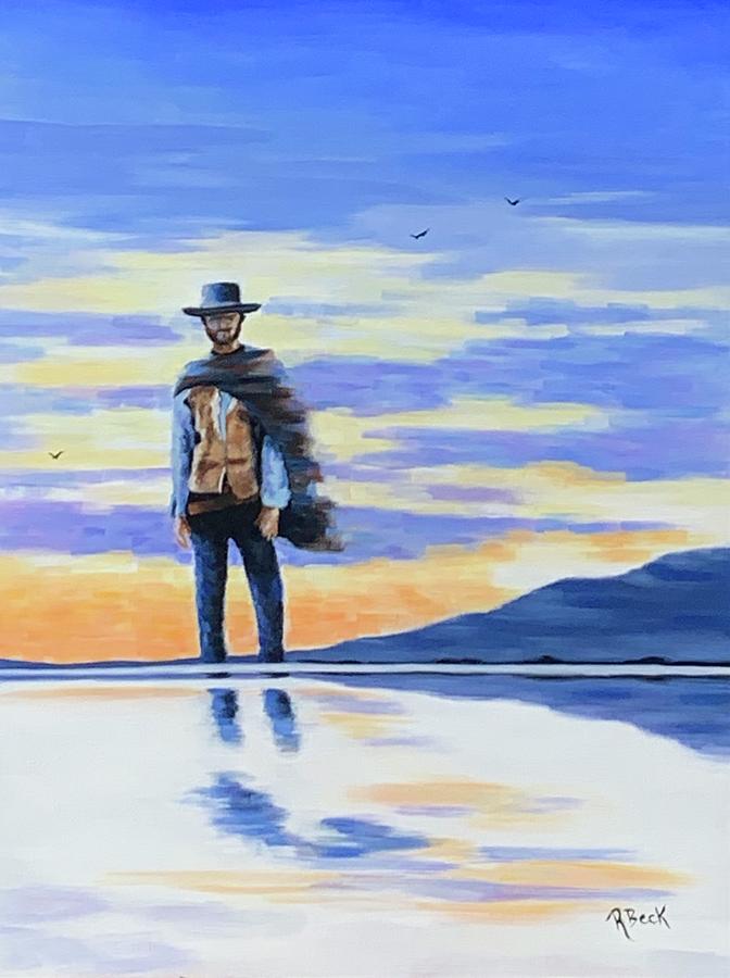 Cowboy Mirage Painting by Rachel Suzanne Beck