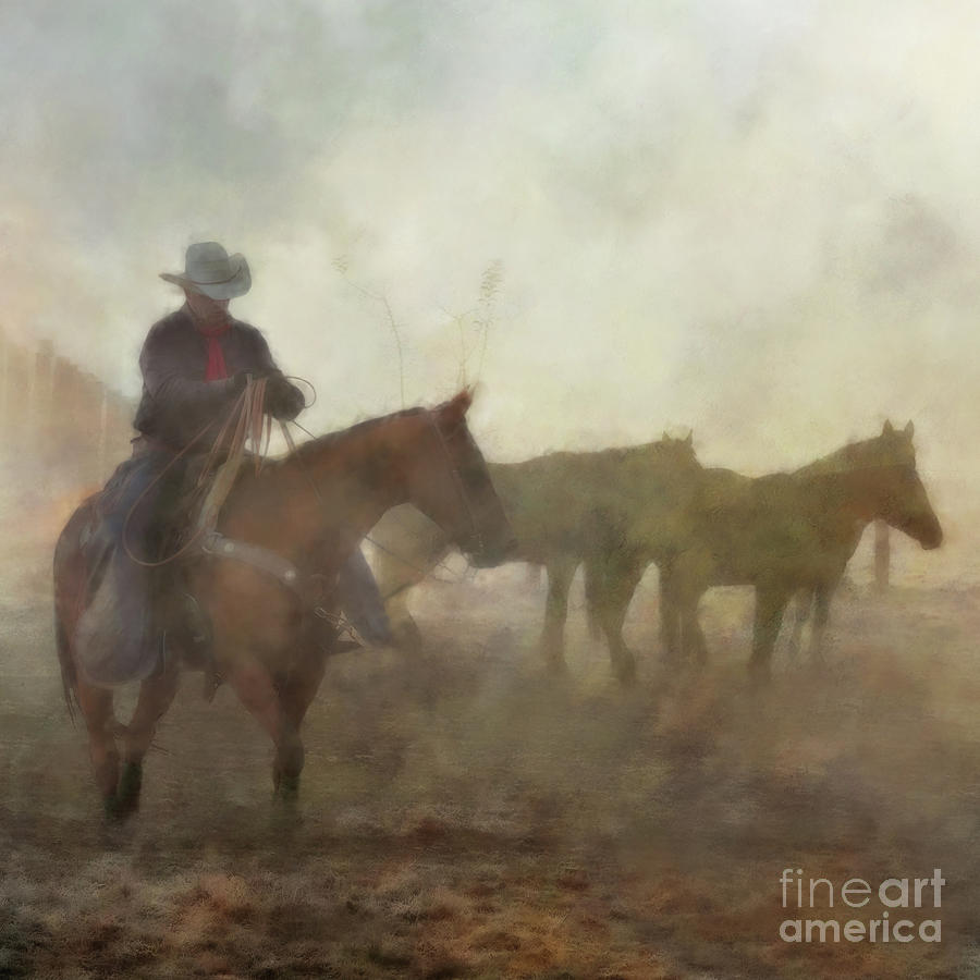 Cowboy Morning Roundup Digital Art by Randy Steele