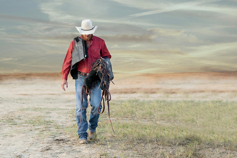 Cowboy Past into Present Photograph by Fon Denton