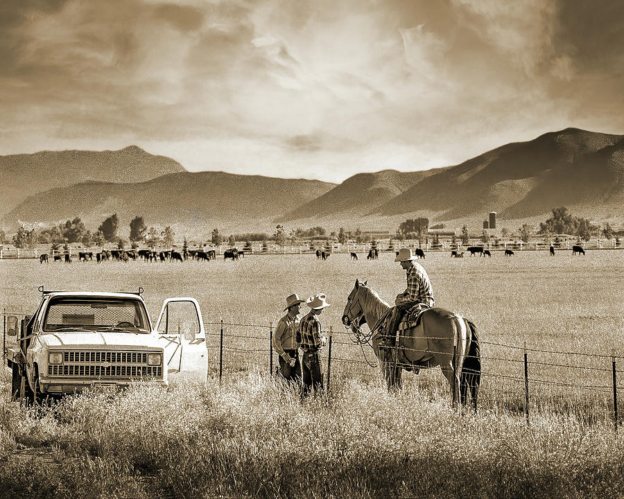 Cowboy Talk Photograph by Don Schimmel