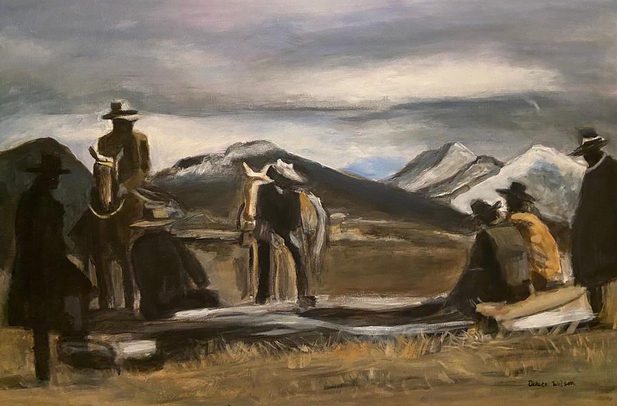Cowboys on the Range Painting by Denice Palanuk Wilson