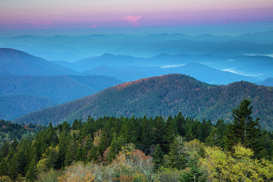 Blue Ridge Parkway North Carolina -Cowee Morning 3 Photograph by Rich ...