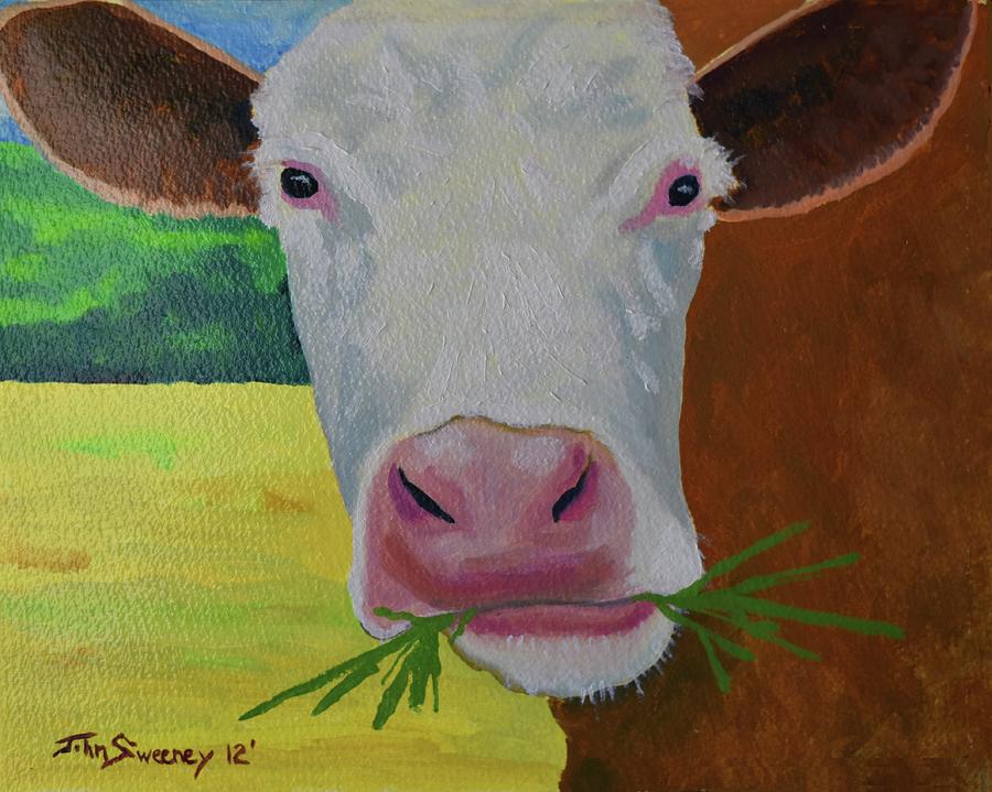 Cowface Painting by John Sweeney