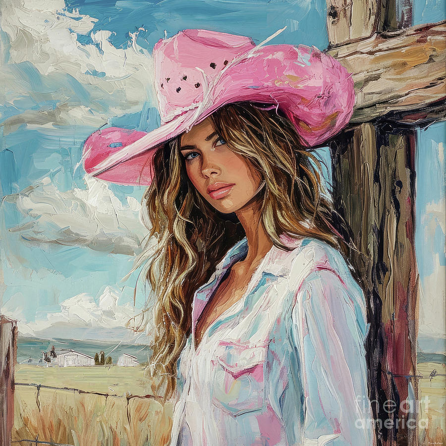 Cowgirl Faith Painting by Tina LeCour