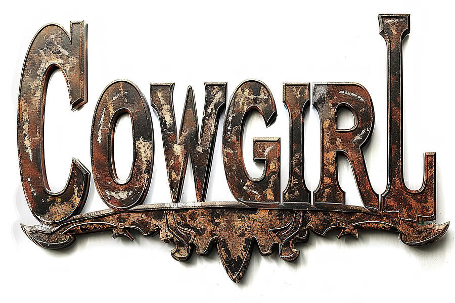 Cowgirl Metal Digital Art by Athena Mckinzie