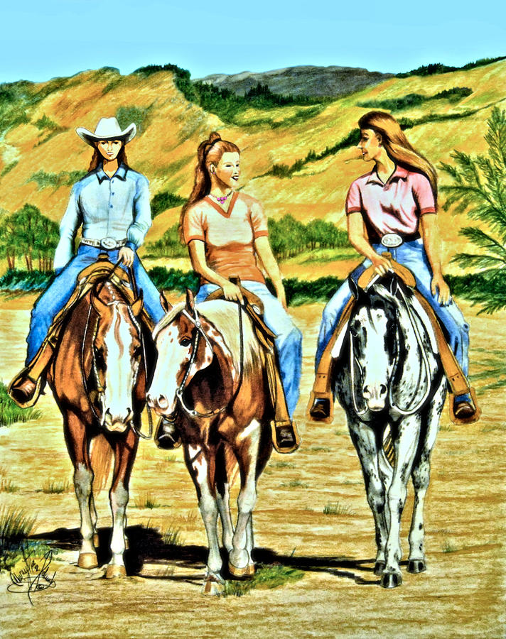 Cowgirl Play Day #100-53 Drawing