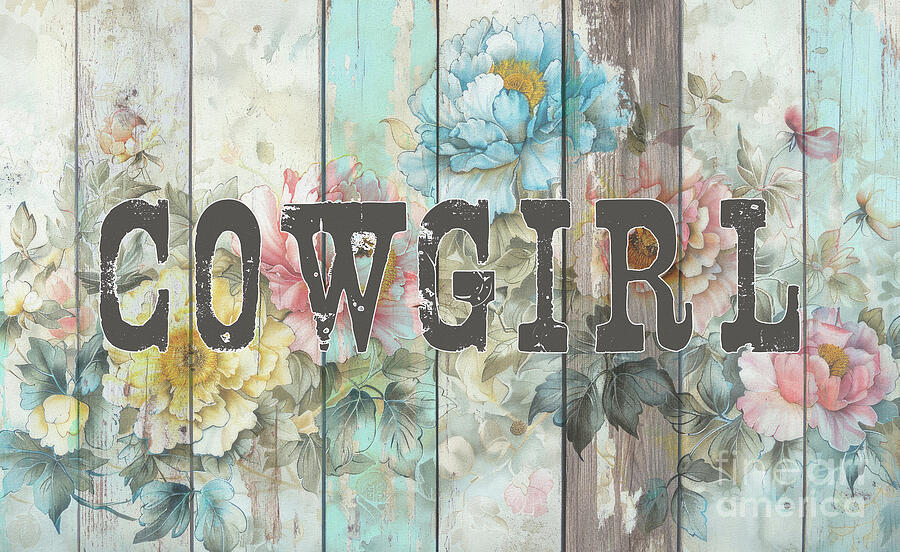Cowgirl Sign Painting by Tina LeCour Cowgirl Sign Painting by Tina LeCour