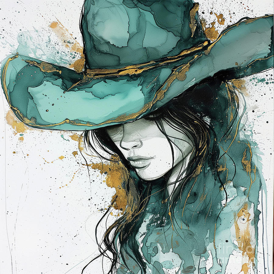 Cowgirl Painting - Cowgirl Sparkle 2 by Tina LeCour