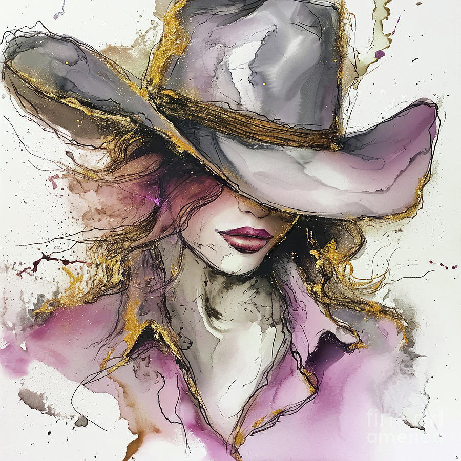 Cowgirl Painting - Cowgirl Sparkle by Tina LeCour