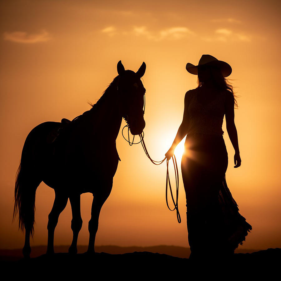 Cowgirl Sunset Photograph By Athena Mckinzie - Fine Art America