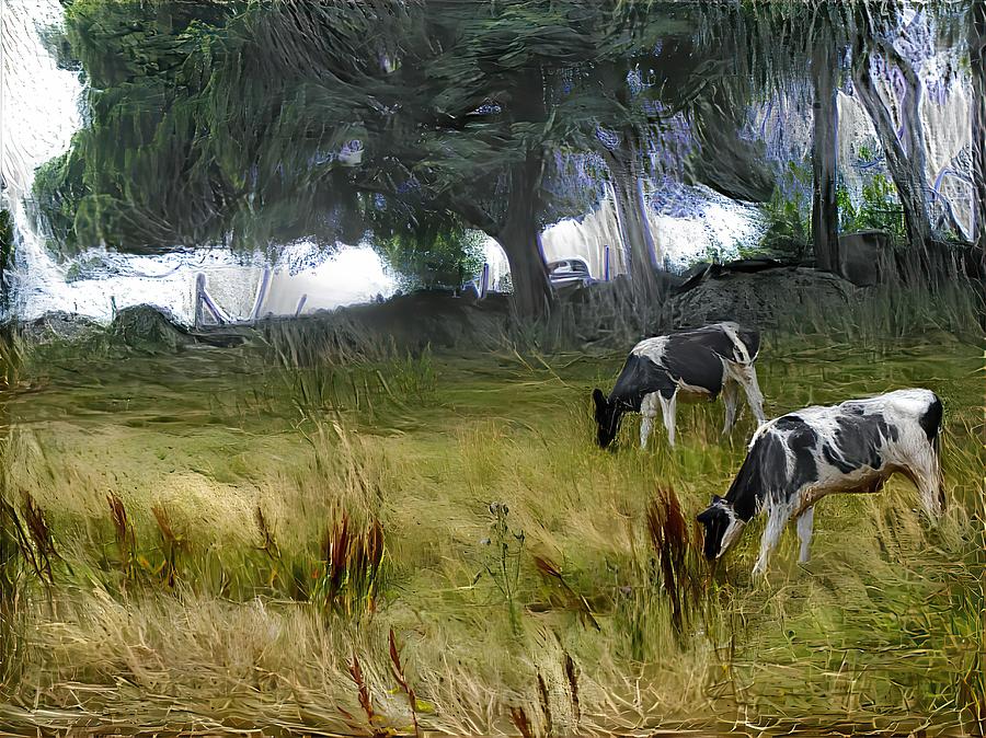 Cows 1 Digital Art by I Mossy