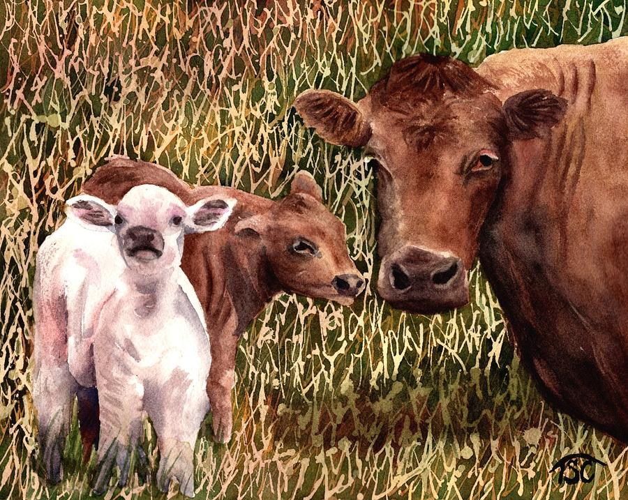 Cows Painting by Tammy Crawford