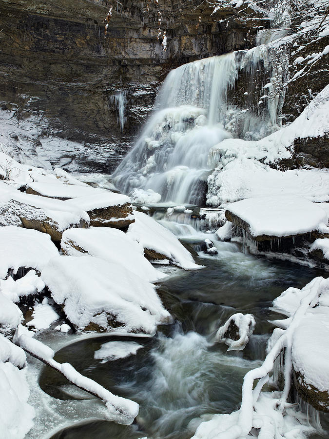 Cowshed Falls in Winter -Fillmore Glen State Park 2 Photograph by ...