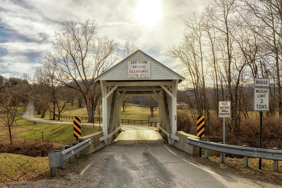 Cox Farm Covered Bridge - Greene County, PA Photograph by Susan Rissi Tregoning