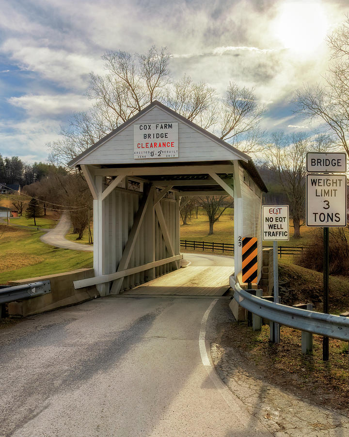 Cox Farm Covered Bridge - Greene County, Pennsylvania Photograph by Susan Rissi Tregoning