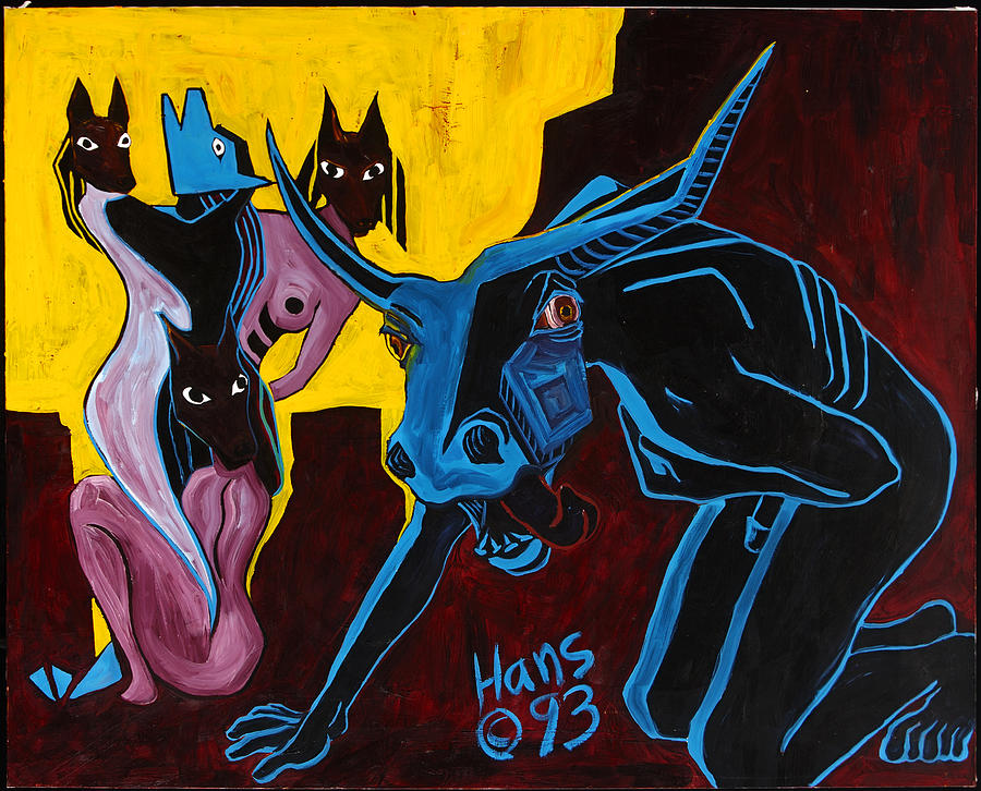 Coyote Girls 48x60 Painting by Hans Magden