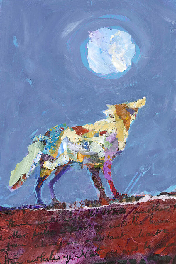 Coyote Moon Painting by Shelli Walters