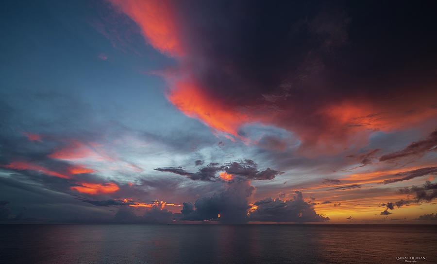 Cozumel Sunset #1 Photograph by Laura Cochran