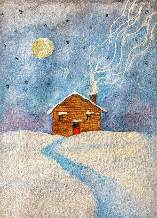 Cozy Cabin Painting by Jean Haynes