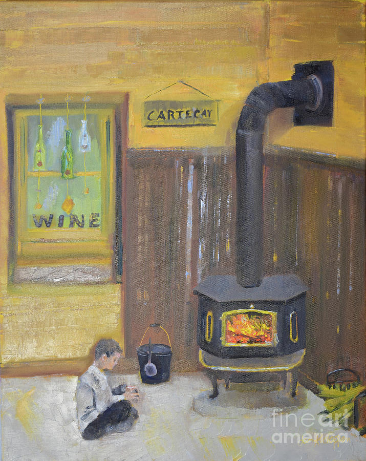 Cozy Cartecay- Colton- Cartecay Vineyards Painting by Jan Dappen
