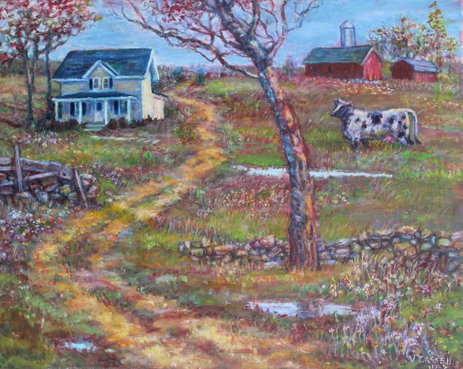 Cozy Little Farm Painting by Veronica Cassell vaz
