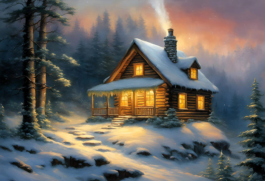 Cozy Log Cabin Photograph by Cate Franklyn