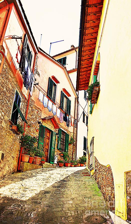 Cozy Medieval Alley in Tuscany Photograph by Ramona Matei
