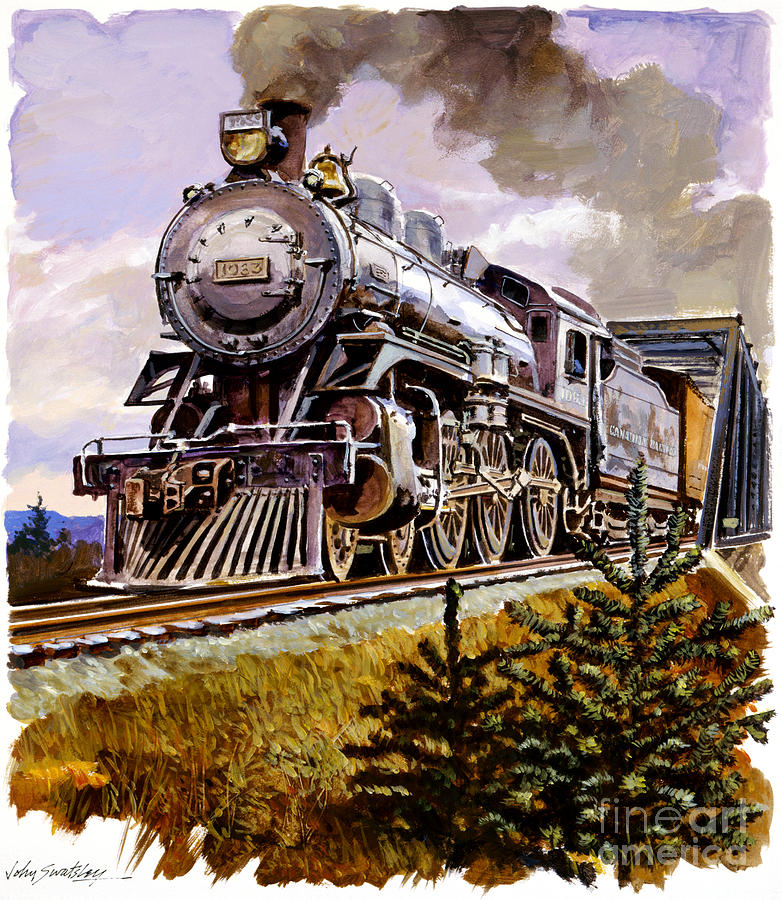 CPR D-10 Locomotive Painting by John Swatsley