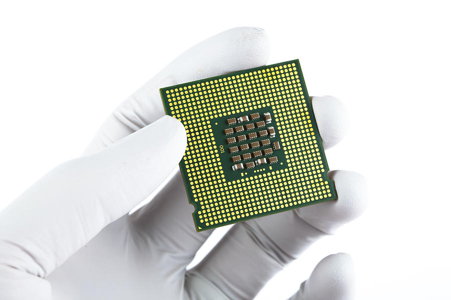 CPU chip Photograph by Fluxfoto
